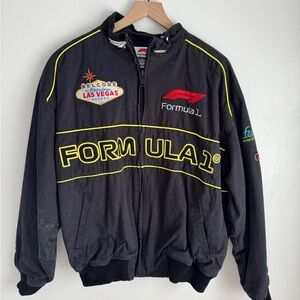 PacSun Black Formula 1 Bomber Jacket